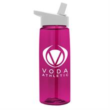 The Flair – 26 oz. Transparent Flair Bottle with Flip Straw lid